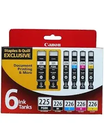 Canon PGI-225,CLI-226 (4530B008) Cyan,Magenta,Pigment Black,Yellow Ink Cartridge