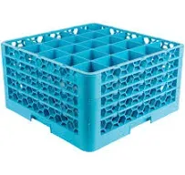 Carlisle RG25-414 Carlisle OptiClean™ Dishwasher Glass Rack 25-compartments (3-1/2" X 3-1/2") With (4) Extenders