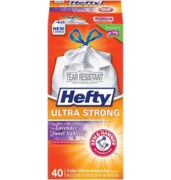 Hefty Ultra Strong Scent Free Tall Kitchen Drawstring Bags, 13 Gallon, 160 Count Box