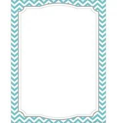 Turquoise Chevron Computer Paper, 50 sheets/Package