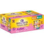 Wellness Complete Health Kitten Canned Wet Cat Food, Variety Pack (whitefish & Tuna and Chicken), 3 Ounces, Pack of 12