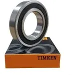 2PACK TIMKEN 6304-2RS Double Rubber Seal Bearings 20x52x15mm, Pre-Lubricated and Stable Performance and Cost Effective, Deep Groove Ball Bearings