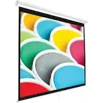 Manual Pull-Down Projector Screen - Universal 84-Inch Roll-Down Retractable Manu