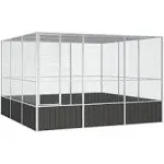 Vidaxl Bird Cage Anthracite 119.1"x127.8"x83.3" Galvanized Steel