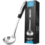 Stainless Steel Soup Ladle with Black Handle