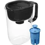 Brita Large 10 Cup Water Filter Pitcher with 1 Elite Filter, Huron, Black - 1 ct