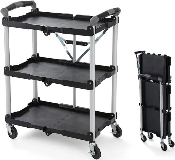 Olympia Tools 85-188 Pack-N-Roll Folding Collapsible Service Cart