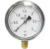 Kodiak Controls KC25-3 Low Pressure Gauge 3PSI