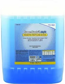 "NU-CALGON Heat Transfer Fluid: Freez-Kontr'l 50, 5 gal Size, -60°F to 230°F, Blue"