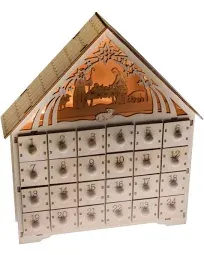 Clever Creations Wooden Christmas Advent Calendar, Countdown Nativity Scene 