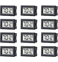 12 Pack Mini Small Digital Electronic Temperature Humidity Meters Gauge Indoor Thermometer Hygrometer LCD