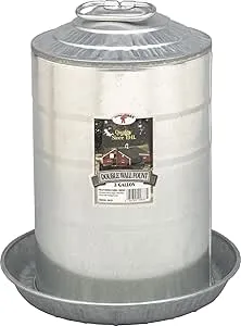 Miller Little Giant 3 gal Steel Poultry Waterer (Pack of 2)