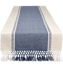 Dii French Blue Dobby Stripe Table Runner 13x108, Size: 13 inch x 108 inch