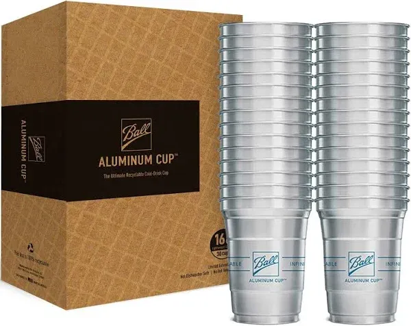 Recyclable Party Cups, 16 Oz. Cup, 30 Cups per Pack