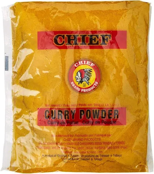 CHIEF CURRY POWDER 500G, 17.5 OZ MADE IN TRINIDAD & TOBAGO