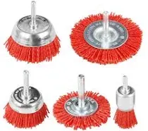 5 Pack Nylon Filament Abrasive Wire Cup Brush for Removal Rust/Corrosion<wbr/>/Paint