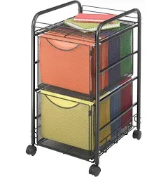 Safco Onyx Double Mesh Mobile File Cart 5212