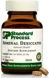 Standard Process- Adrenal Desiccated / Adrenal Support for Energy Production, Immune System Function and Adrenal Health, Gluten Free, 90 Tablets