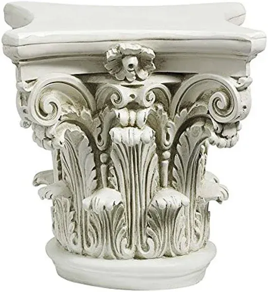 Design Toscano The Corinthian Pillar 16 in. H Polyresin Pillar JQ7665