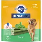 Pedigree Dentastix Large Dog Fresh Flavor Dental Treats - 28 Count