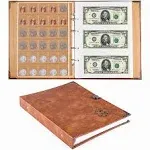 Ettonsun Coin Collection Book Holder for Collectors 150 Pockets Coin Collecti...