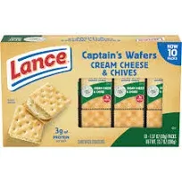 Lance Cream Cheese Chives Captain's Wafers Sandwich Crackers