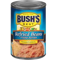 Bushs Best Refried Beans, Fat Free - 16 oz