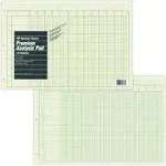 NATIONAL Analysis Pad, 13 Columns, Green Paper, 11 x 16.375", 50 Sheets (45613)