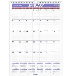 AT-A-GLANCE Monthly Wall Calendar PM2-28-25