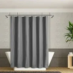 Barossa Design PEVA 8G Dark Gray Shower Curtain Liner with 6 Magnets, Heavy Duty & Waterproof-72" x 72"