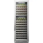 LanboPro Stainless Steel Dual Zone Wine Cooler 153 Bottles Capacity LP168D