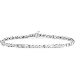 Diamond Tennis Bracelets for Women 1/4 Carat White Diamond .925 Sterling Silver Bracelet |.925 Sterling