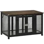 Dog Crate End Table with Openable Top Big Puppy Crat Indoor Pet Kennel