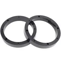 1 Pair 8.5" Plastic Speaker Spacer Rings - Subwoofer Mid Range Custom Installation Mounting Adapter