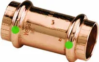 VIEGA 78047 Propress Zero Lead Copper Coupling with Stop 1/2&#034; Press x Press