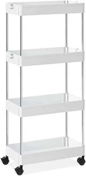 3 Tier Mobile Shelving Unit Organizer Utility Rolling Shelf Cart