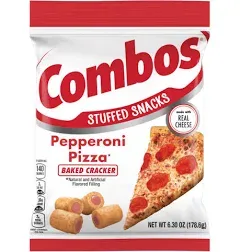 COMBOS Pepperoni Pizza Cracker Baked Snacks 6.3-Ounce Bag