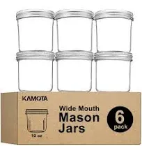 KAMOTA 10 oz Mason Jars