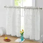 Thd Jayce Lace Sheer Kitchen Curtain Valance Topper - Rod Pocket - 54 W x 18 L