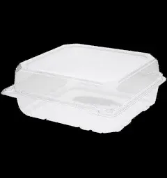 Karat 8''x8'' PET Plastic Hinged Containers