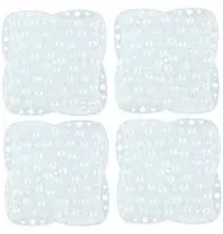 SlipX Solutions Versatile Expandable Bath & Shower Safety Mat System with Microban Protection, Fits Any Size Bath Tub or Shower (Custom Size, Clear, 12" Tiles, 4 Pack)