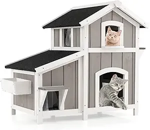 Tangkula Outdoor Cat House