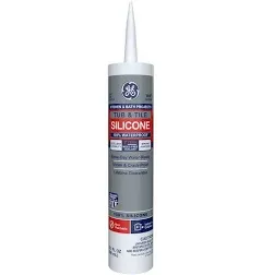 GE Tub &amp; Tile Clear Silicone 1 Tub and Tile Caulk Sealant 10.1 oz