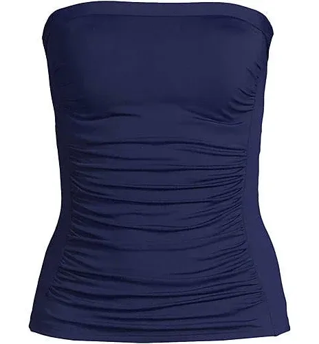 Lands' End Women's Bandeau Tankini Swimsuit Top