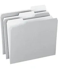 Office Depot Top Tab Color File Folders 1/3 Cut Letter Size Gray Box of 100