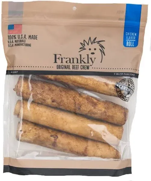 Frankly Chicken Flavor Beef Chew Dog Retriever Rolls