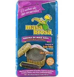 Masabrosa Blue Corn Masa Flour Harina Azul Premium Quality 100% Natural Gluten ...