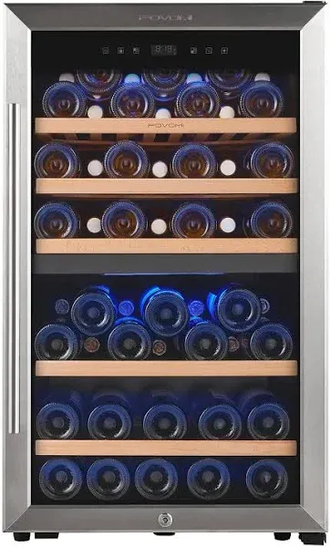  20&#034; Wine Cooler Refrigerator - 52 Bottles 52 bottles-20inch<wbr/>-dual zone