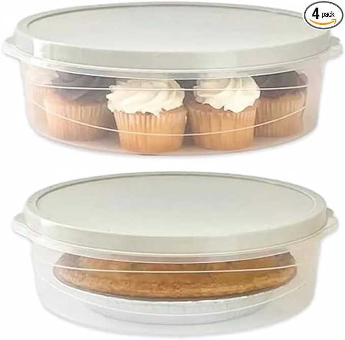 Evelots Pie Container, Keeper - Cake, Muffin, Cupcake, Tortilla, Pizza Storage Carrier - 10 Inch Airtight with Lid - Clear Plastic Food Storage - BPA Free Plastic - Easy Transport