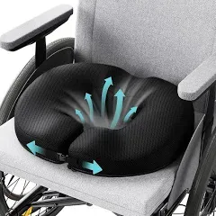 Benazcap Donut-Kissen Sitzkissen zur Schmerzlinderung von Steißbein, Memory-Schaum, Hämorrhoiden-Kissen von Ergonomic Innovations für Wunden, Steißbein, Ischias, Schwangerschaft, Postpartum